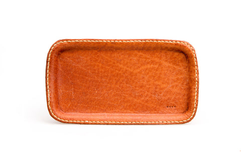 Leather Cash Tray - Tan