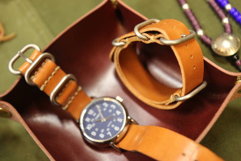 Leather 3-Ring Zulu Watch Strap