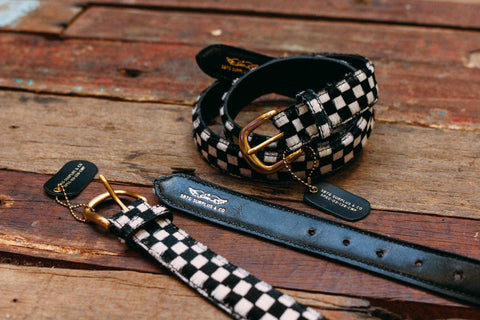 Leopard & Checkerboard Ponyhair Belt