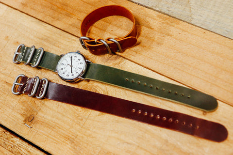 Shell Cordovan 3-Ring Zulu Watch Strap