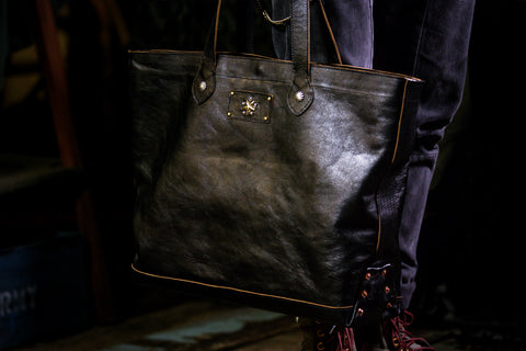 'Delta 138' Leather Tote Bag